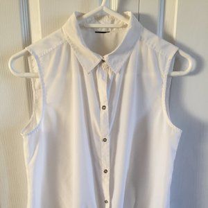 Womens sleeveless bright white blouse.  Worn once.